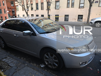 An unidentified man is shot and killed in the Mount Hope section of Bronx, New York, United States, on December 19, 2024. On Thursday mornin...