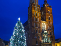 The Christmas tree, which has been recognized by Time Out magazine as the most beautiful in the world., is seen at the Main Square in Krakow...