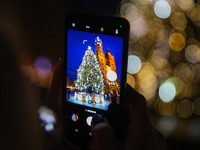 The Christmas tree, which has been recognized by Time Out magazine as the most beautiful in the world., is seen at the Main Square in Krakow...