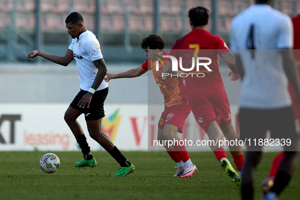 Khevin Rodrigo Fraga of Hibernians is in action during the Malta 360 Sports Premier League soccer match between Birkirkara and Hibernians at...