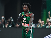 Kendrick Nunn of Panathinaikos AKTOR Athens plays during the Euroleague, Round 17 match between Panathinaikos AKTOR Athens and Baskonia Vito...