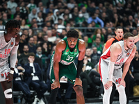 Kostas Antetokounmpo of Panathinaikos AKTOR Athens plays during the Euroleague, Round 17 match between Panathinaikos AKTOR Athens and Baskon...