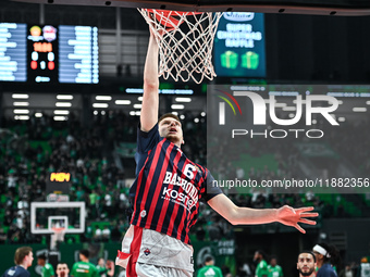 Pavel Savkov of Baskonia Vitoria-Gasteiz plays during the Euroleague, Round 17 match between Panathinaikos AKTOR Athens and Baskonia Vitoria...