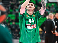 Konstantinos Mitoglou of Panathinaikos AKTOR Athens plays during the Euroleague, Round 17 match between Panathinaikos AKTOR Athens and Basko...