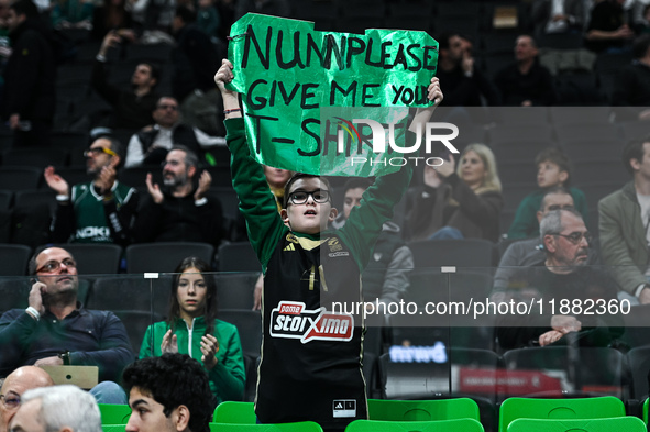 Panathinaikos AKTOR Athens supporters have fun during the Euroleague, Round 17 match between Panathinaikos AKTOR Athens and Baskonia Vitoria...