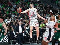 Nikolaos Rogkavopoulos of Baskonia Vitoria-Gasteiz plays during the Euroleague, Round 17 match between Panathinaikos AKTOR Athens and Baskon...