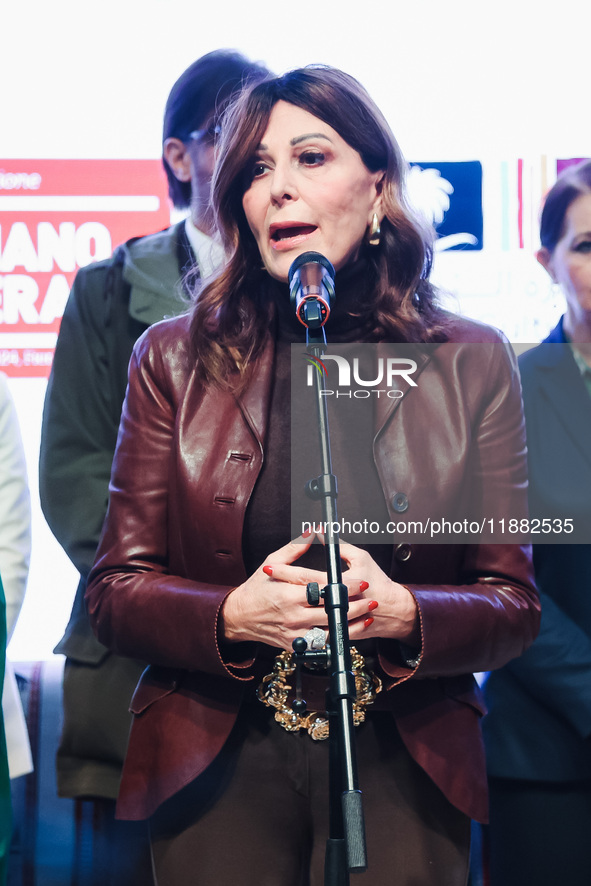 Daniela Santanche attends the inauguration of the craft fair Artigiano in Fiera 2024 at Rho Fiera Milano in Milan, Italy, on November 30, 20...