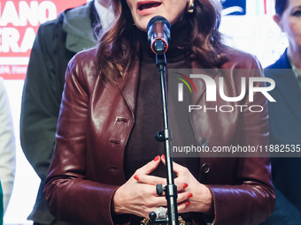 Daniela Santanche attends the inauguration of the craft fair Artigiano in Fiera 2024 at Rho Fiera Milano in Milan, Italy, on November 30, 20...