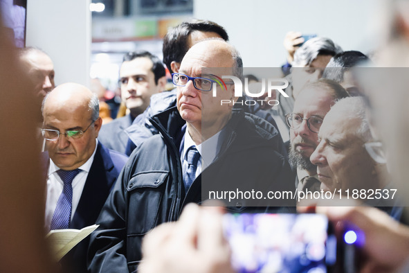 Giuseppe Valditara attends the inauguration of the craft fair Artigiano in Fiera 2024 at Rho Fiera Milano in Milan, Italy, on November 30, 2...