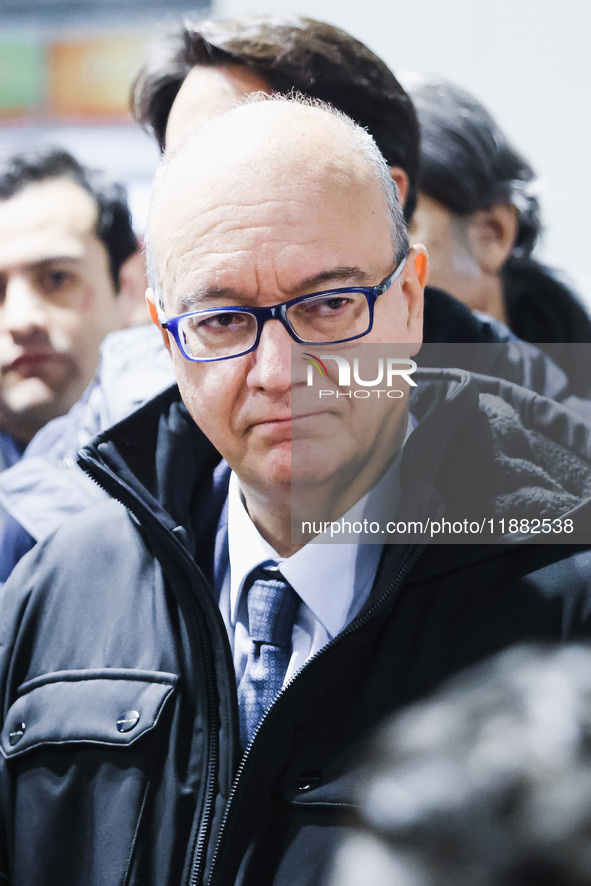 Giuseppe Valditara attends the inauguration of the craft fair Artigiano in Fiera 2024 at Rho Fiera Milano in Milan, Italy, on November 30, 2...