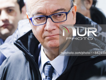 Giuseppe Valditara attends the inauguration of the craft fair Artigiano in Fiera 2024 at Rho Fiera Milano in Milan, Italy, on November 30, 2...