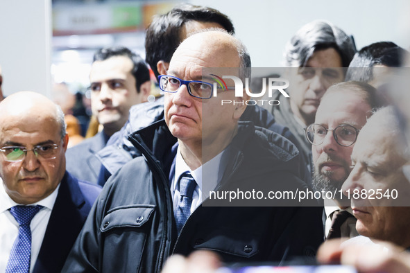 Giuseppe Valditara attends the inauguration of the craft fair Artigiano in Fiera 2024 at Rho Fiera Milano in Milan, Italy, on November 30, 2...