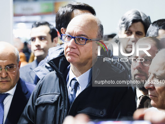 Giuseppe Valditara attends the inauguration of the craft fair Artigiano in Fiera 2024 at Rho Fiera Milano in Milan, Italy, on November 30, 2...