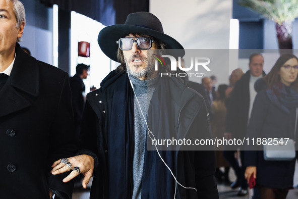 Giuseppe Cruciani attends the inauguration of the craft fair Artigiano in Fiera 2024 at Rho Fiera Milano in Milan, Italy, on November 30, 20...