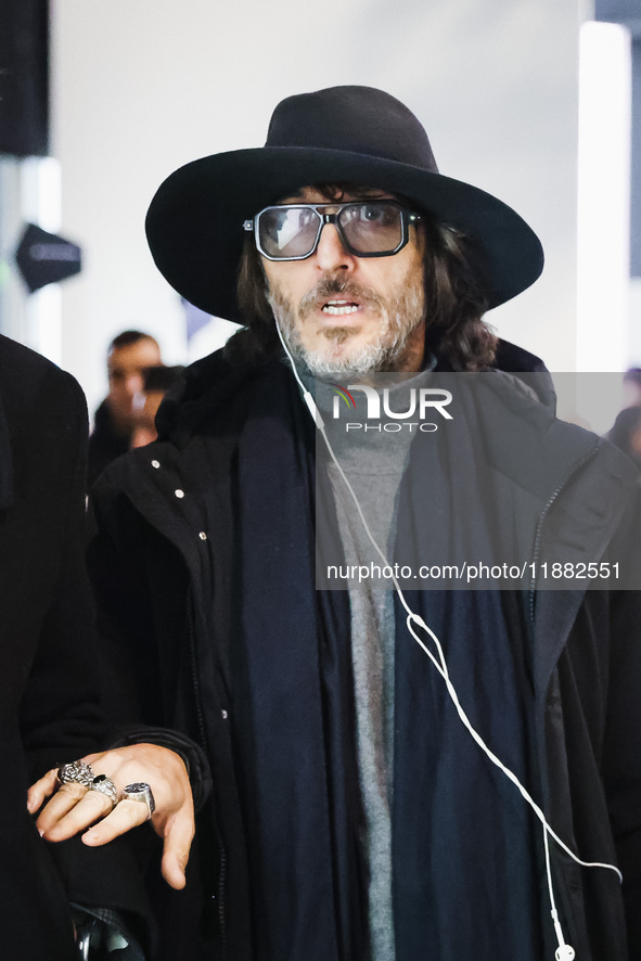 Giuseppe Cruciani attends the inauguration of the craft fair Artigiano in Fiera 2024 at Rho Fiera Milano in Milan, Italy, on November 30, 20...