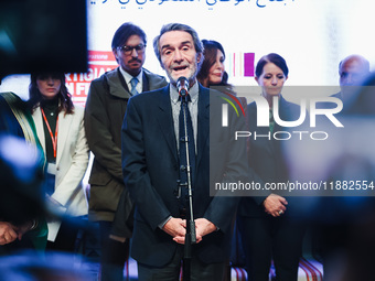 Attilio Fontana attends the inauguration of the craft fair Artigiano in Fiera 2024 at Rho Fiera Milano in Milan, Italy, on November 30, 2024...