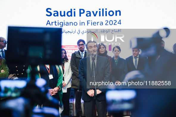 Attilio Fontana attends the inauguration of the craft fair Artigiano in Fiera 2024 at Rho Fiera Milano in Milan, Italy, on November 30, 2024...