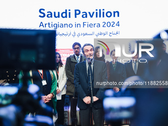 Attilio Fontana attends the inauguration of the craft fair Artigiano in Fiera 2024 at Rho Fiera Milano in Milan, Italy, on November 30, 2024...