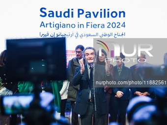 Attilio Fontana attends the inauguration of the craft fair Artigiano in Fiera 2024 at Rho Fiera Milano in Milan, Italy, on November 30, 2024...