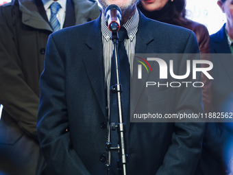 Attilio Fontana attends the inauguration of the craft fair Artigiano in Fiera 2024 at Rho Fiera Milano in Milan, Italy, on November 30, 2024...