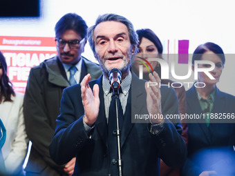 Attilio Fontana attends the inauguration of the craft fair Artigiano in Fiera 2024 at Rho Fiera Milano in Milan, Italy, on November 30, 2024...