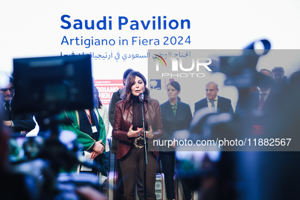 Daniela Santanche attends the inauguration of the craft fair Artigiano in Fiera 2024 at Rho Fiera Milano in Milan, Italy, on November 30, 20...