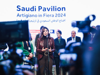 Daniela Santanche attends the inauguration of the craft fair Artigiano in Fiera 2024 at Rho Fiera Milano in Milan, Italy, on November 30, 20...