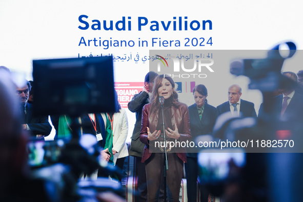 Daniela Santanche attends the inauguration of the craft fair Artigiano in Fiera 2024 at Rho Fiera Milano in Milan, Italy, on November 30, 20...