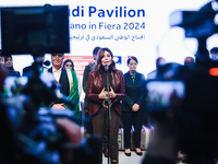 Daniela Santanche attends the inauguration of the craft fair Artigiano in Fiera 2024 at Rho Fiera Milano in Milan, Italy, on November 30, 20...