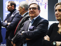 Romano La Russa attends the ceremony for the traditional exchange of Christmas greetings with the press at Palazzo Lombardia in Milan, Italy...