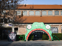 A view of an installation during the opening of the immersive exhibition Tim Burton's Labyrinth at the Fabbrica del Vapore in Milan, Italy,...