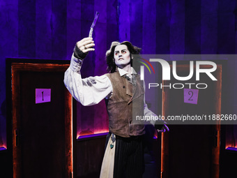 A view of a Sweeney Todd: The Demon Barber of Fleet Street installation during the opening of the immersive exhibition Tim Burton's Labyrint...