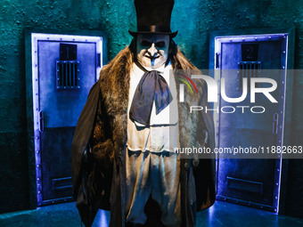 A view of a Batman installation during the opening of the immersive exhibition Tim Burton's Labyrinth at the Fabbrica del Vapore in Milan, I...