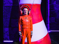 A view of a Charlie and the Chocolate Factory installation during the opening of the immersive exhibition Tim Burton's Labyrinth at the Fabb...