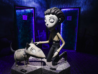 A view of a Frankenweenie installation during the opening of the immersive exhibition Tim Burton's Labyrinth at the Fabbrica del Vapore in M...