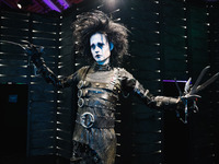 A view of an Edward Scissorhands installation during the opening of the immersive exhibition Tim Burton's Labyrinth at the Fabbrica del Vapo...