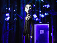 A view of a Corpse Bride installation during the opening of the immersive exhibition Tim Burton's Labyrinth at the Fabbrica del Vapore in Mi...