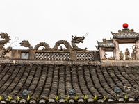 View of Qiantong Ancient Town, the largest settlement of the Tong surname in Jiangnan, Ningbo, Zhejiang province, China, on April 14, 2020....