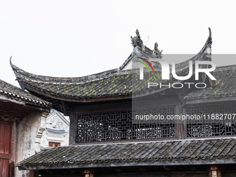 View of Qiantong Ancient Town, the largest settlement of the Tong surname in Jiangnan, Ningbo, Zhejiang province, China, on April 14, 2020....