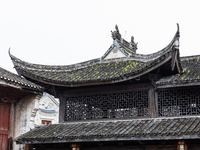 View of Qiantong Ancient Town, the largest settlement of the Tong surname in Jiangnan, Ningbo, Zhejiang province, China, on April 14, 2020....