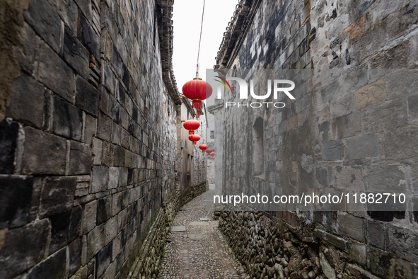 View of Qiantong Ancient Town, the largest settlement of the Tong surname in Jiangnan, Ningbo, Zhejiang province, China, on April 14, 2020....