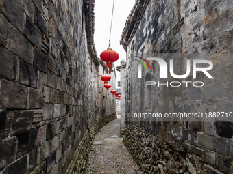 View of Qiantong Ancient Town, the largest settlement of the Tong surname in Jiangnan, Ningbo, Zhejiang province, China, on April 14, 2020....