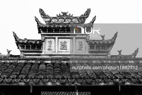 View of Qiantong Ancient Town, the largest settlement of the Tong surname in Jiangnan, Ningbo, Zhejiang province, China, on April 14, 2020....