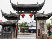 View of Qiantong Ancient Town, the largest settlement of the Tong surname in Jiangnan, Ningbo, Zhejiang province, China, on April 14, 2020....