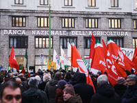 A moment of the procession for the commemoration of the victims of the massacre of Piazza Fontana in Milan, Italy, on December 12, 2024 (