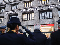 A moment of the procession for the commemoration of the victims of the massacre of Piazza Fontana in Milan, Italy, on December 12, 2024 (