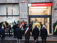 A moment of the procession for the commemoration of the victims of the massacre of Piazza Fontana in Milan, Italy, on December 12, 2024 (