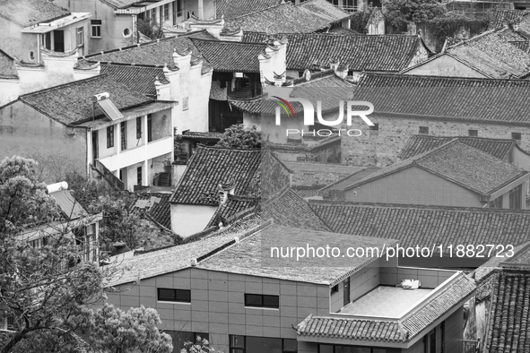 View of Qiantong Ancient Town, the largest settlement of the Tong surname in Jiangnan, Ningbo, Zhejiang province, China, on April 14, 2020....