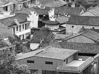 View of Qiantong Ancient Town, the largest settlement of the Tong surname in Jiangnan, Ningbo, Zhejiang province, China, on April 14, 2020....