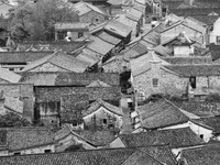 View of Qiantong Ancient Town, the largest settlement of the Tong surname in Jiangnan, Ningbo, Zhejiang province, China, on April 14, 2020....